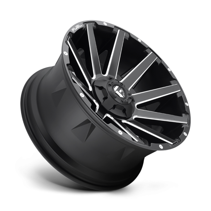 Alloy Wheel, FUEL D616 CONTRA, 22x10.0, ET -18, 8x165.1, 125.1, Black - EDK.ro