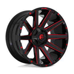 Alloy Wheel, FUEL D643 CONTRA, 22x10.0, ET -18, 8x165.1, 125.1, Black - EDK.ro