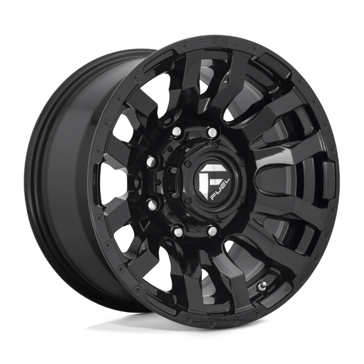 Jantă de Aluminiu, FUEL D675 BLITZ, 22x10.0, ET -18, 8x165.1, 125.1, Negru - EDK.ro