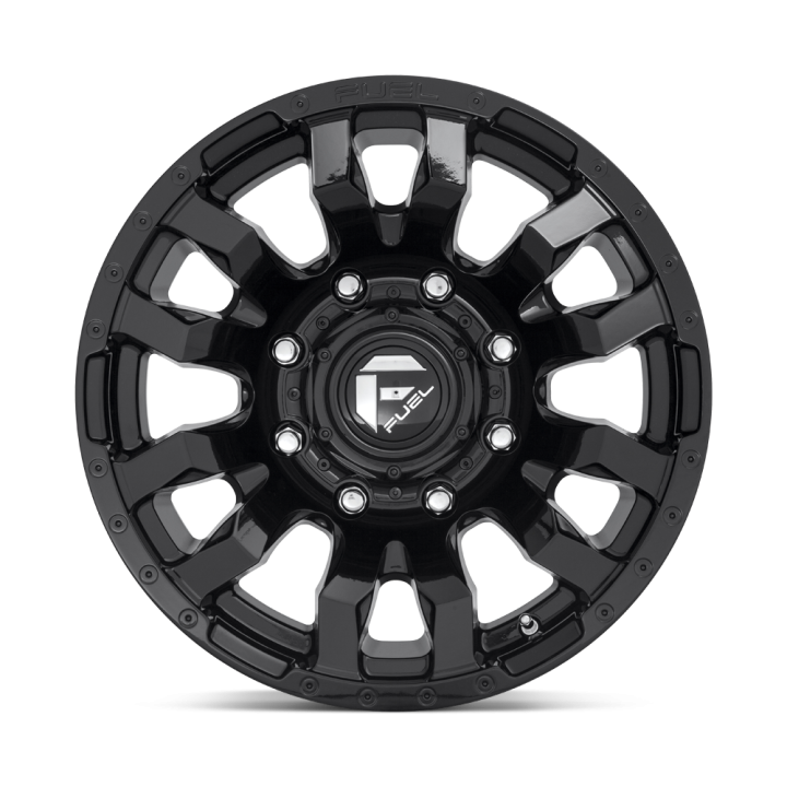 Alloy Wheel, FUEL D675 BLITZ, 22x10.0, ET -18, 8x165.1, 125.1, Black - EDK.ro
