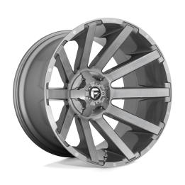 Jantă de Aluminiu, FUEL D714 CONTRA, 20x10.0, ET -18, 8x165.1, 125.1, Gri Metalizat - EDK.ro