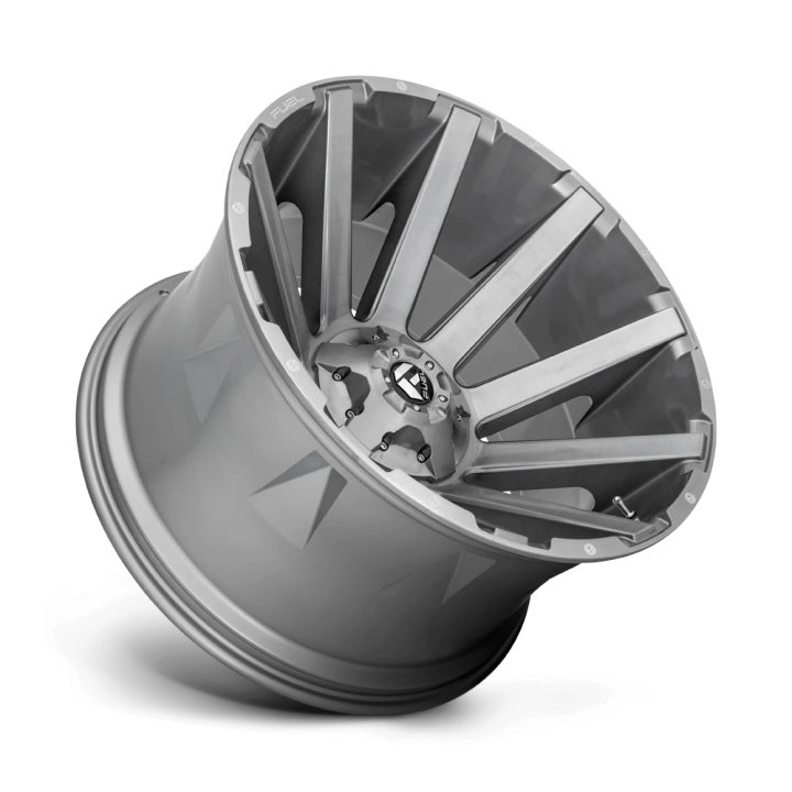 Jantă de Aluminiu, FUEL D714 CONTRA, 20x10.0, ET -18, 8x165.1, 125.1, Gri Metalizat - EDK.ro