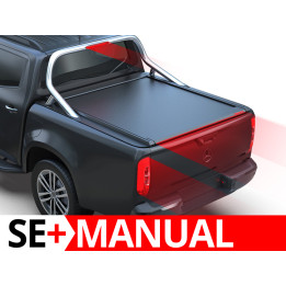 Manual Roll Top Tonneau Bed Cover, Tessera 4x4 SE+, Mercedes-Benz X-Class with OEM Rollbar 2017 - 2020 - EDK.ro