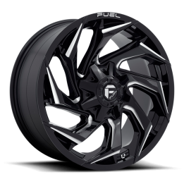 Alloy Wheel, FUEL D753 REACTION, 20x10.0, ET -18, 8x165.1, 125.1, Black - EDK.ro