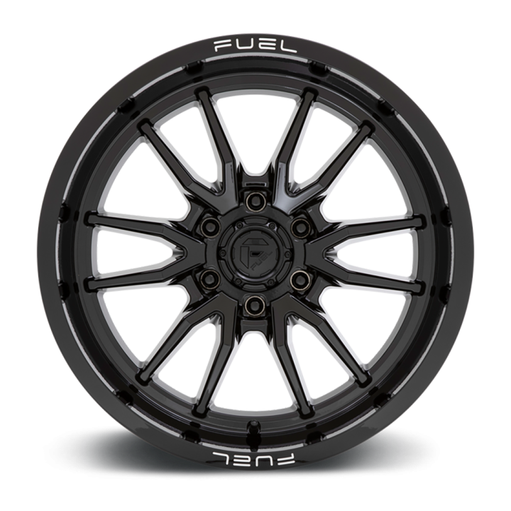 Alloy Wheel, FUEL D760 CLASH, 20x10.0, ET -18, 8x165.1, 125.1, Black - EDK.ro