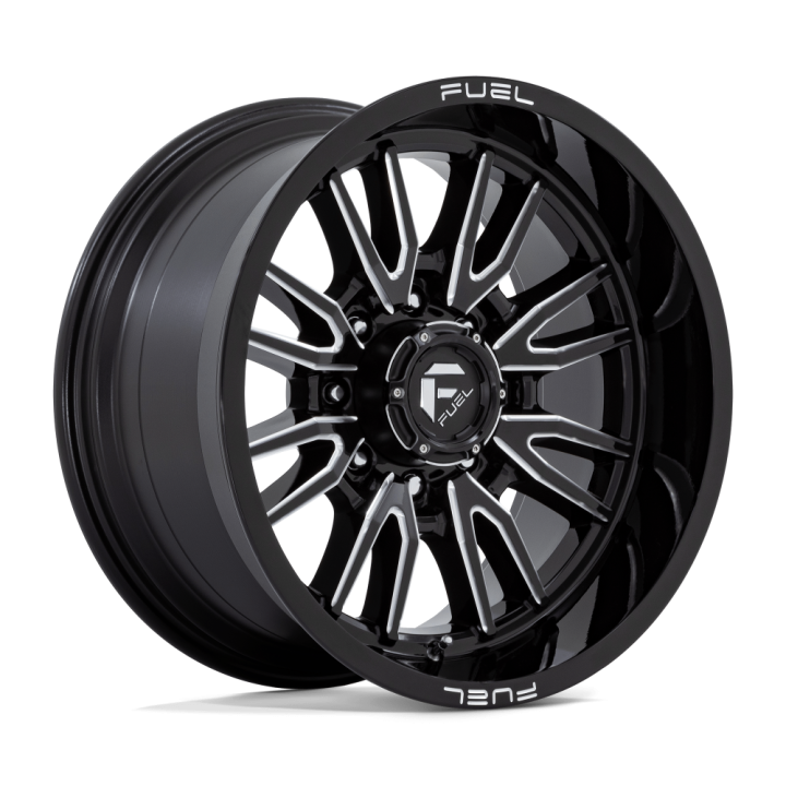 Alloy Wheel, FUEL D761 CLASH, 20x10.0, ET -18, 8x165.1, 125.1, Black - EDK.ro