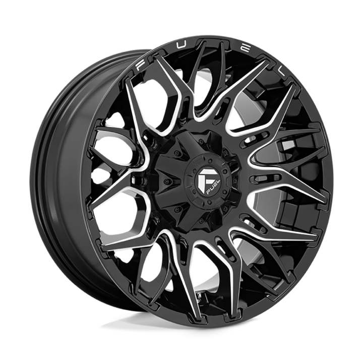 Jantă de Aluminiu, FUEL D769 TWITCH, 20x10.0, ET -18, 8x165.1, 125.1, Negru - EDK.ro