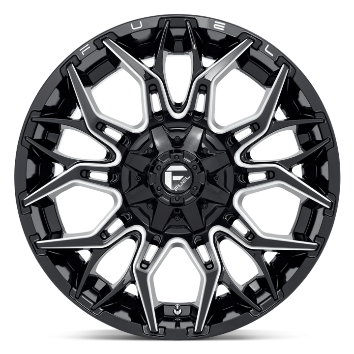 Alloy Wheel, FUEL D769 TWITCH, 22x10.0, ET -18, 8x165.1, 125.1, Black - EDK.ro