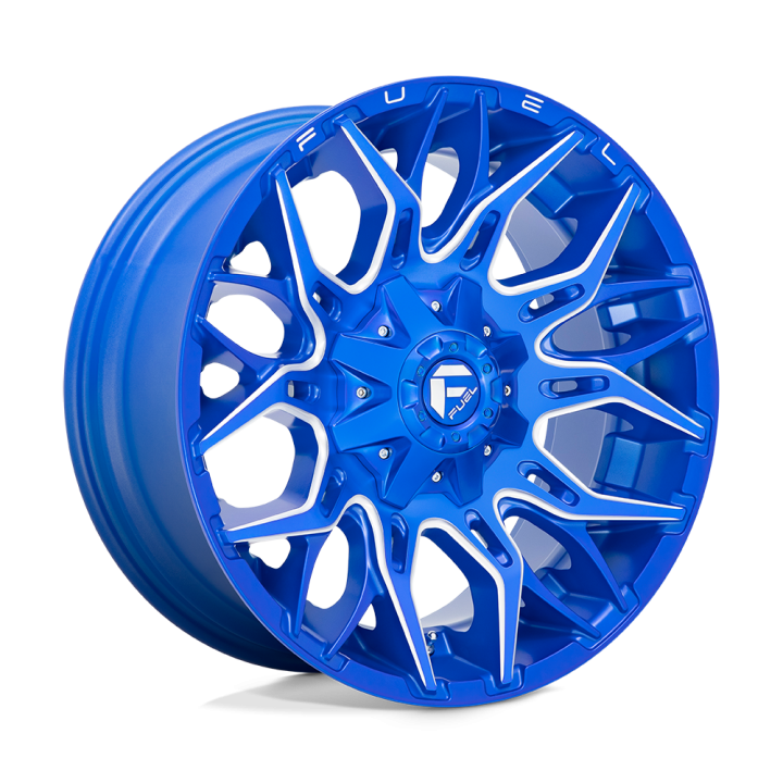 Jantă de Aluminiu, FUEL D770 TWITCH, 22x12.0, ET -44, 8x165.1, 125.1, Albastru - EDK.ro