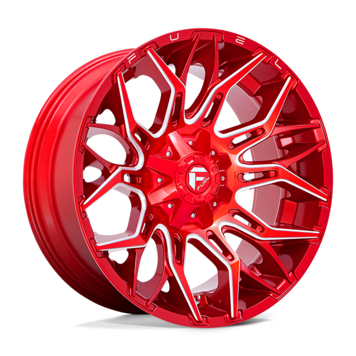 Alloy Wheel, FUEL D771 TWITCH, 22x10.0, ET -18, 8x165.1, 125.1, Red - EDK.ro