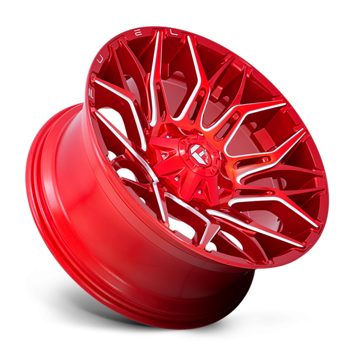 Alloy Wheel, FUEL D771 TWITCH, 22x10.0, ET -18, 8x165.1, 125.1, Red - EDK.ro