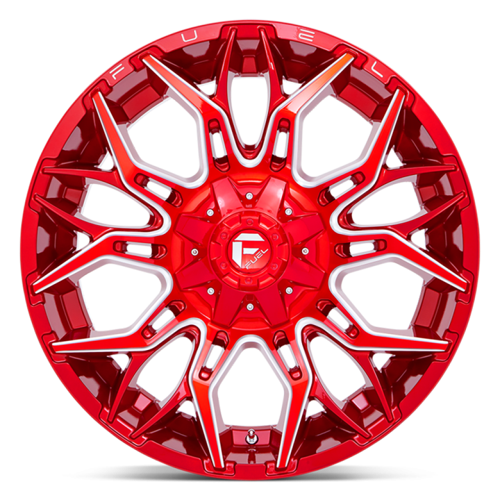 Jantă de Aluminiu, FUEL D771 TWITCH, 22x10.0, ET -18, 8x165.1, 125.1, Roșu - EDK.ro