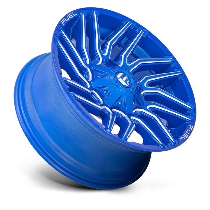 Jantă de Aluminiu, FUEL D774 TYPHOON, 20x10.0, ET -18, 8x165.1, 125.1, Albastru - EDK.ro