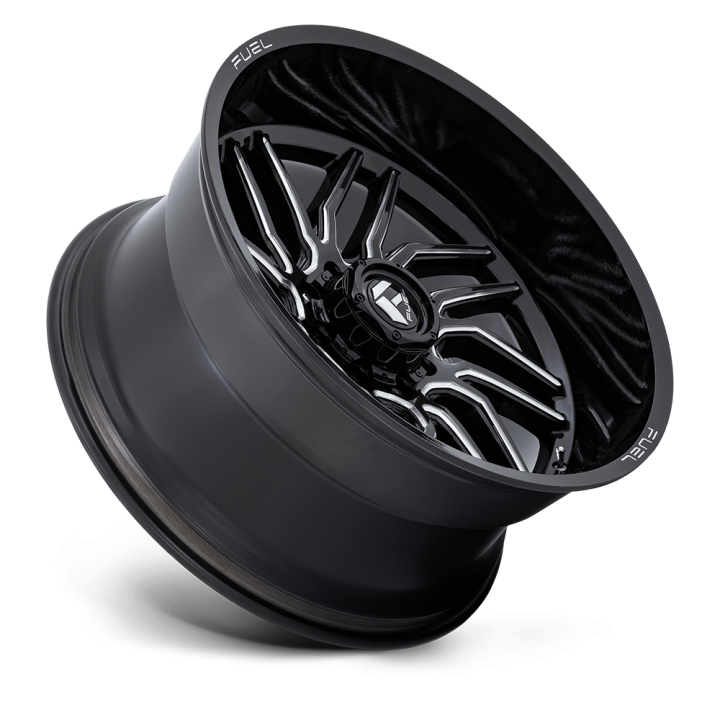 Jantă de Aluminiu, FUEL D807 HURRICANE, 24x12.0, ET -44, 8x165.1, 125.1, Negru - EDK.ro
