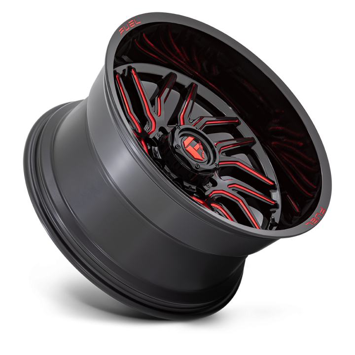 Alloy Wheel, FUEL D808 HURRICANE, 20x9.0, ET 1, 8x165.1, 125.2, Black - EDK.ro