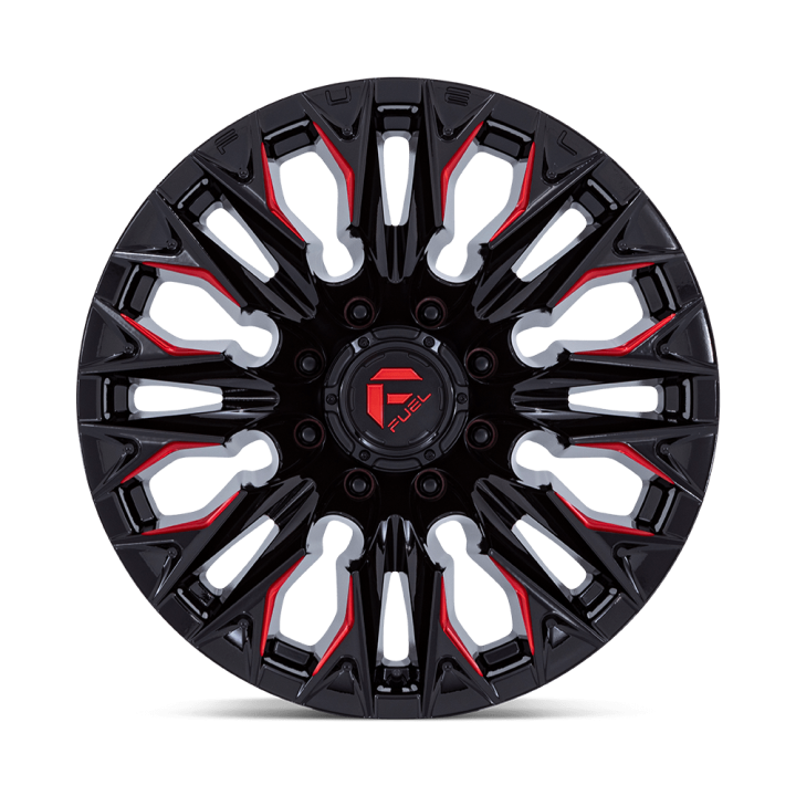 Alloy Wheel, FUEL D823 FLAME, 20x9.0, ET 20, 8x165.1, 125.1, Black - EDK.ro