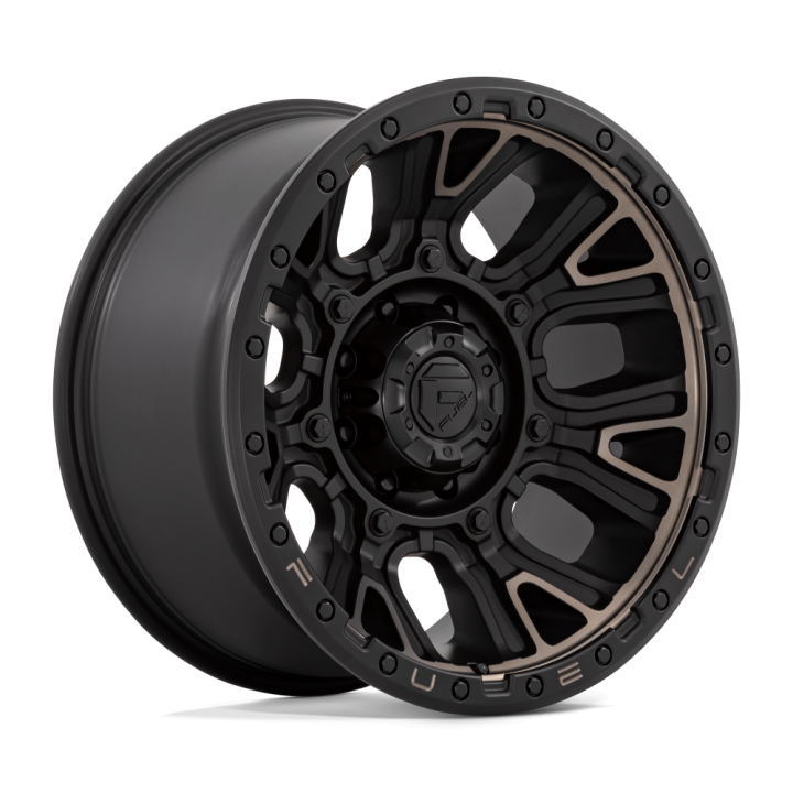 Alloy Wheel, FUEL D824 TRACTION, 20x10.0, ET -18, 8x165.1, 125.1, Black - EDK.ro