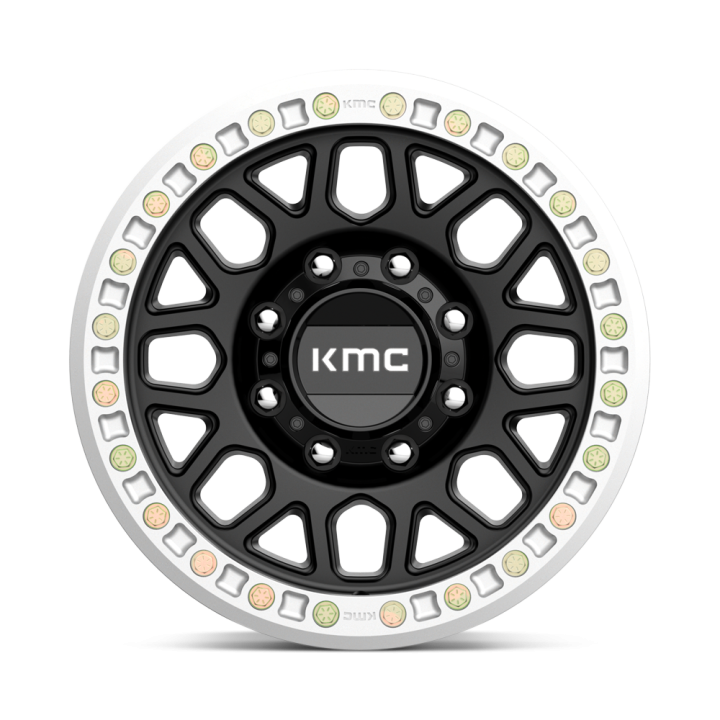 Jantă de Aluminiu, KMC KM234 GRENADE DESERT Beadlock, 17x8.5, ET 0, 8x165.1, 125.1, Negru - EDK.ro