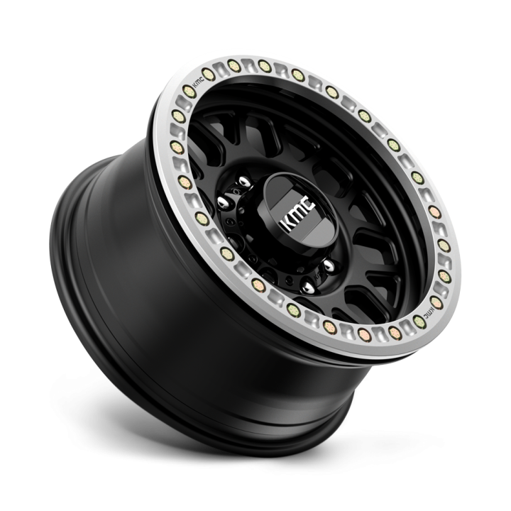 Jantă de Aluminiu, KMC KM234 GRENADE DESERT Beadlock, 17x8.5, ET 0, 8x165.1, 125.1, Negru - EDK.ro