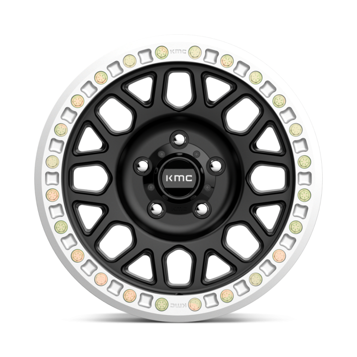 Alloy Wheel, KMC KM234 GRENADE DESERT Beadlock, 20x9.0, ET -12, 8x165.1, 125.1, Black - EDK.ro