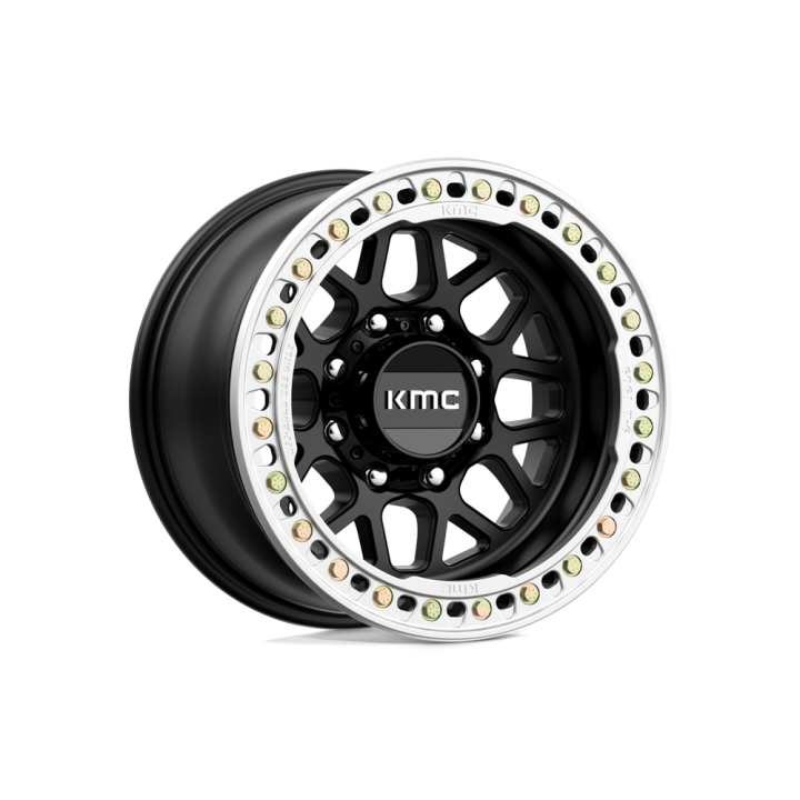Alloy Wheel, KMC KM235 GRENADE CRAWL Beadlock, 17x9.0, ET -38, 8x165.1, 125.1, Black - EDK.ro