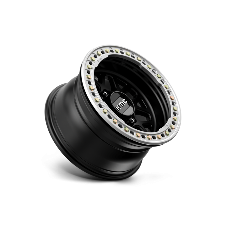 Alloy Wheel, KMC KM235 GRENADE CRAWL Beadlock, 17x9.0, ET -38, 8x165.1, 125.1, Black - EDK.ro