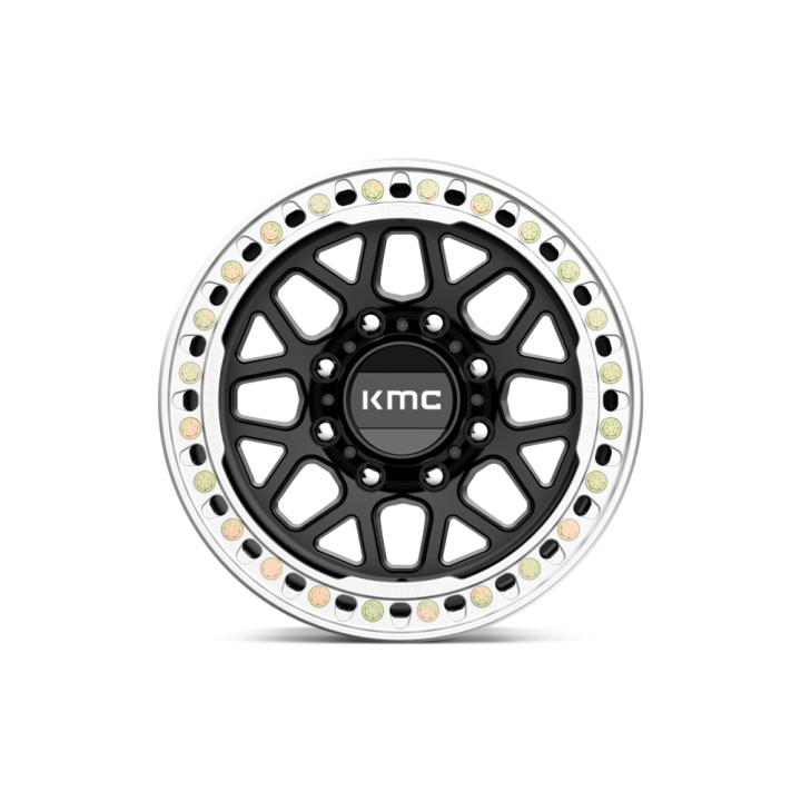 Alloy Wheel, KMC KM235 GRENADE CRAWL Beadlock, 17x9.0, ET -38, 8x165.1, 125.1, Black - EDK.ro