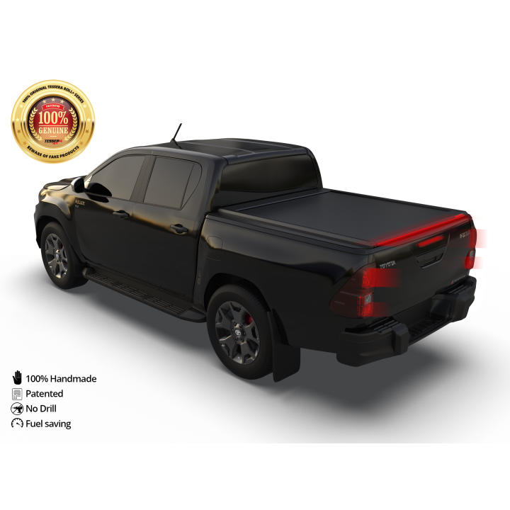 Manual Roll Top Tonneau Bed Cover, Tessera 4x4 SE+, Toyota Hilux Double Cab 2016 - 2026 - EDK.ro