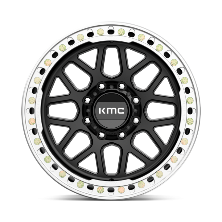 Alloy Wheel, KMC KM235 GRENADE CRAWL Beadlock, 20x10.0, ET -48, 8x165.1, 125.1, Black - EDK.ro