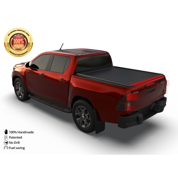 Manual Roll Top Tonneau Bed Cover, Tessera 4x4 SE+, Toyota Hilux Double Cab 2016 - 2026 - EDK.ro