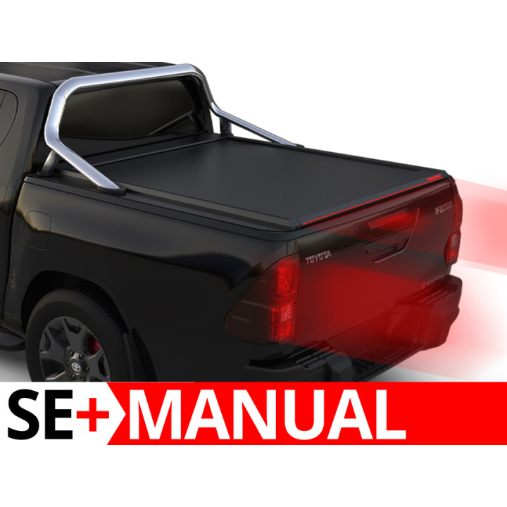 Închidere de Benă Tip Rulou Manual, Tessera 4x4 SE+, Toyota Hilux cu Rollbar OEM Cabină Dublă 2016 - 2026 - EDK.ro