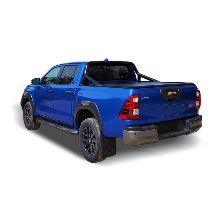 Manual Roll Top Tonneau Bed Cover, Tessera 4x4 SE+, Toyota Hilux with OEM Rollbar Double Cab 2016 - 2026 - EDK.ro