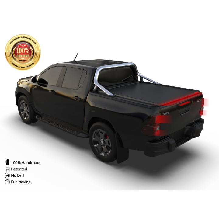 Închidere de Benă Tip Rulou Manual, Tessera 4x4 SE+, Toyota Hilux cu Rollbar OEM Cabină Dublă 2016 - 2026 - EDK.ro