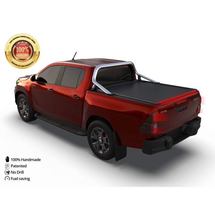 Închidere de Benă Tip Rulou Manual, Tessera 4x4 SE+, Toyota Hilux cu Rollbar OEM Cabină Dublă 2016 - 2026 - EDK.ro
