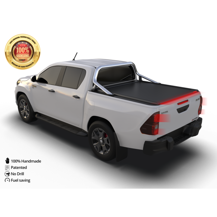 Închidere de Benă Tip Rulou Manual, Tessera 4x4 SE+, Toyota Hilux cu Rollbar OEM Cabină Dublă 2016 - 2026 - EDK.ro