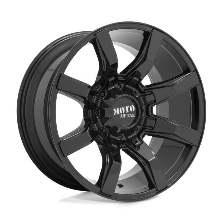 Alloy Wheel, MOTO Metal MO804 SPIDER, 22x10.0, ET -18, 8x165.1, 125.1, Black - EDK.ro
