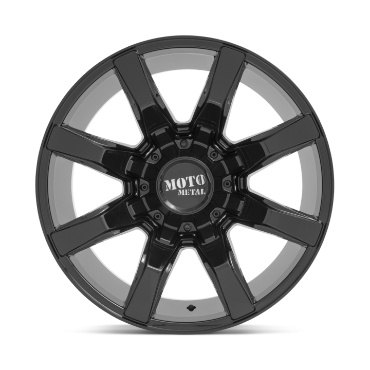 Alloy Wheel, MOTO Metal MO804 SPIDER, 22x10.0, ET -18, 8x165.1, 125.1, Black - EDK.ro