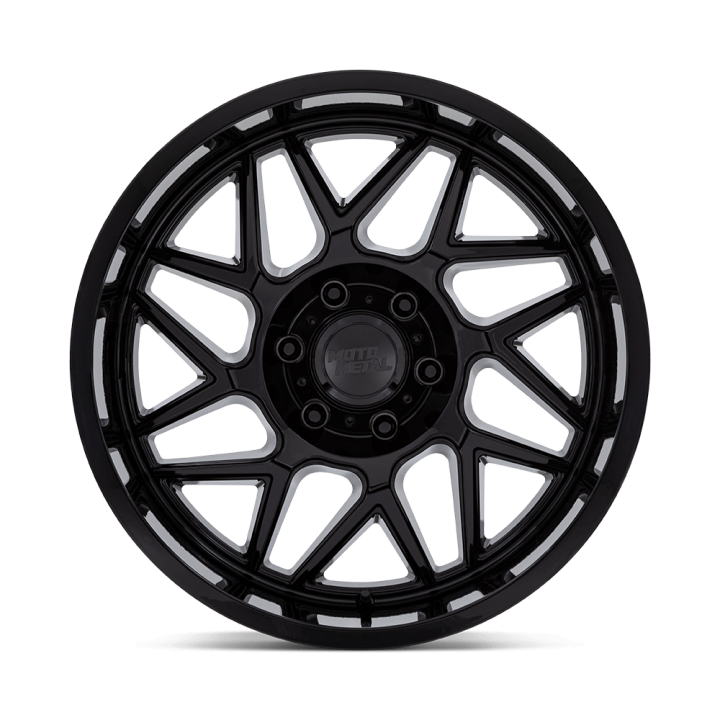 Alloy Wheel, MOTO Metal MO812 TURBINE, 20x9.0, ET 20, 8x165.1, 125.1, Black - EDK.ro
