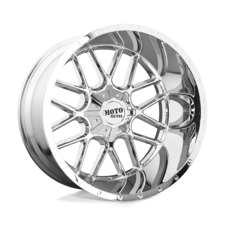 Alloy Wheel, MOTO Metal MO986 SIEGE, 20x12.0, ET -44, 8x165.1, 125.1, Chrome - EDK.ro