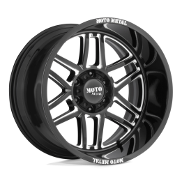 Jantă de Aluminiu, MOTO Metal MO992 FOLSOM, 20x10.0, ET -18, 8x165.1, 125.1, Negru - EDK.ro
