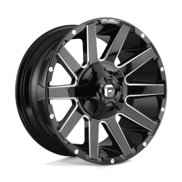 Alloy Wheel, FUEL D615 CONTRA, 20x9.0, ET 20, 8x170, 125.1, Black - EDK.ro