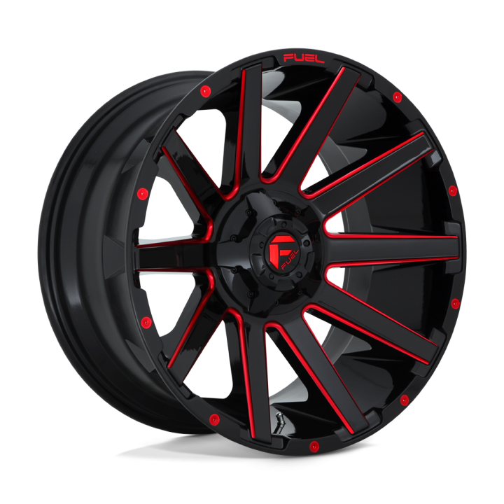 Alloy Wheel, FUEL D643 CONTRA, 20x9.0, ET 20, 8x170, 125.1, Black - EDK.ro