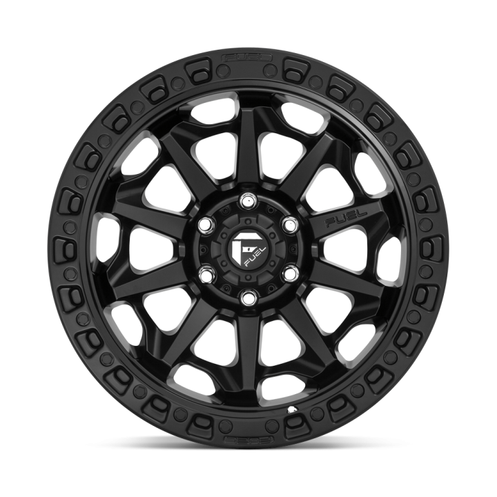 Alloy Wheel, FUEL D694 COVERT, 18x9.0, ET -12, 8x170, 125.1, Black - EDK.ro