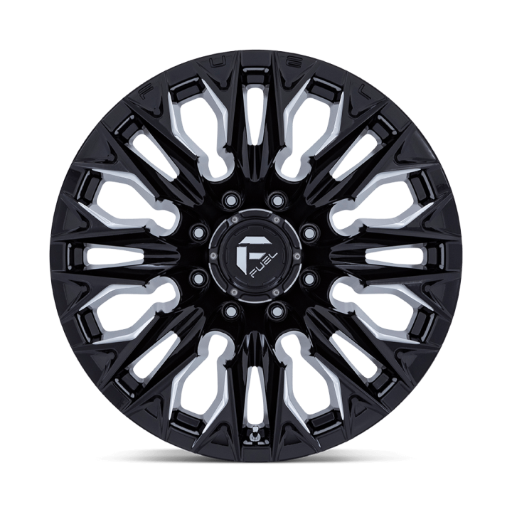 Alloy Wheel, FUEL D803 FLAME, 20x9.0, ET 1, 8x170, 125.1, Black - EDK.ro