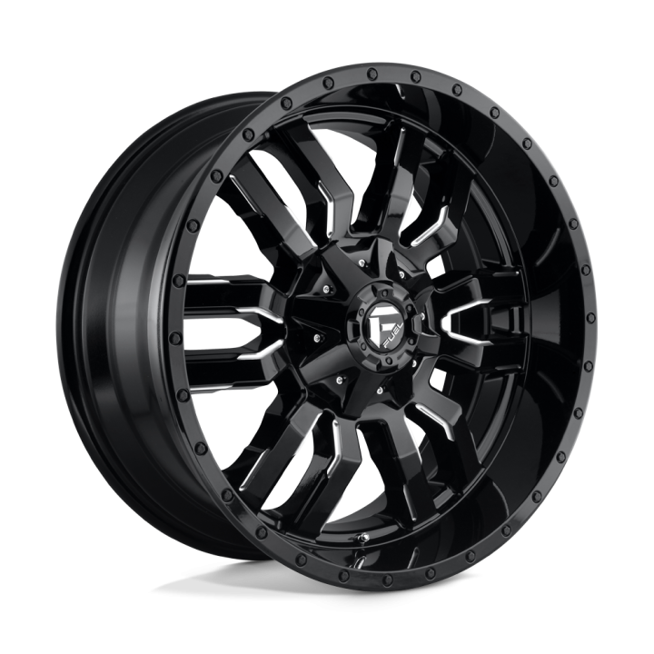 Jantă de Aluminiu, FUEL D595 SLEDGE, 22x10.0, ET 10, 8x180, 124.2, Negru - EDK.ro