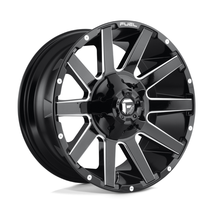 Jantă de Aluminiu, FUEL D615 CONTRA, 20x9.0, ET 20, 8x180, 124.2, Negru - EDK.ro
