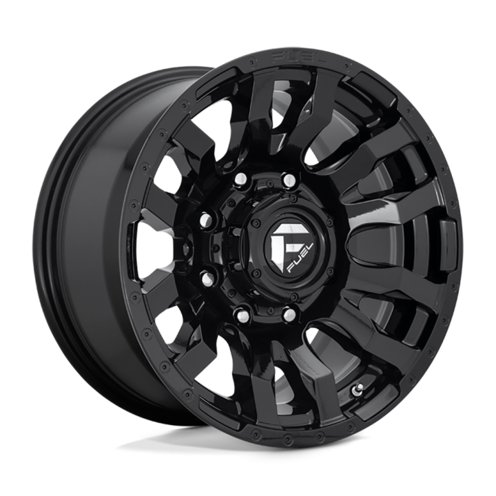 Jantă de Aluminiu, FUEL D675 BLITZ, 22x10.0, ET -18, 8x180, 125.1, Negru - EDK.ro