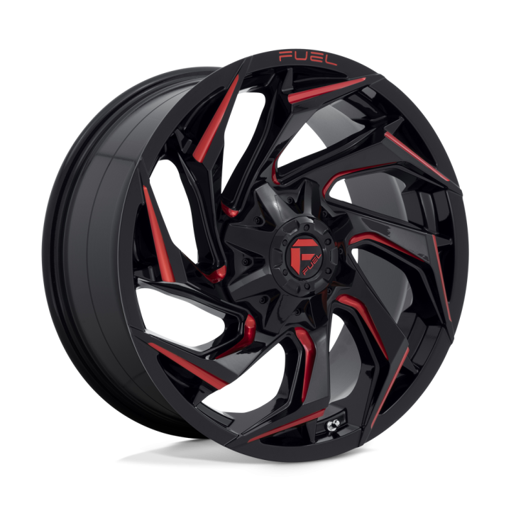 Alloy Wheel, FUEL D755 REACTION, 20x9.0, ET 20, 8x180, 124.2, Black - EDK.ro