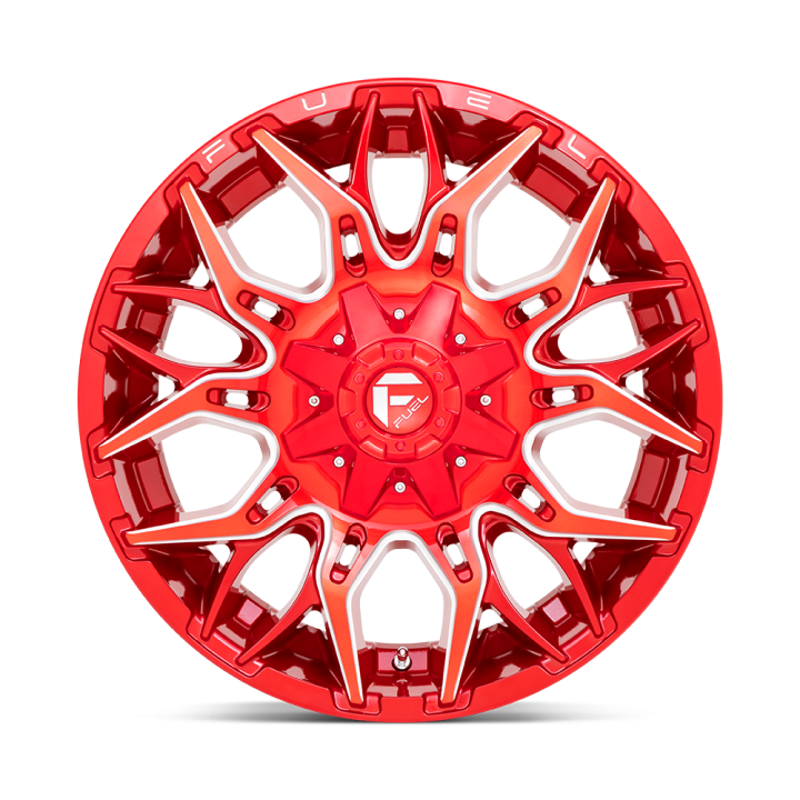 Alloy Wheel, FUEL D771 TWITCH, 20x9.0, ET 1, 8x180, 124.2, Red - EDK.ro