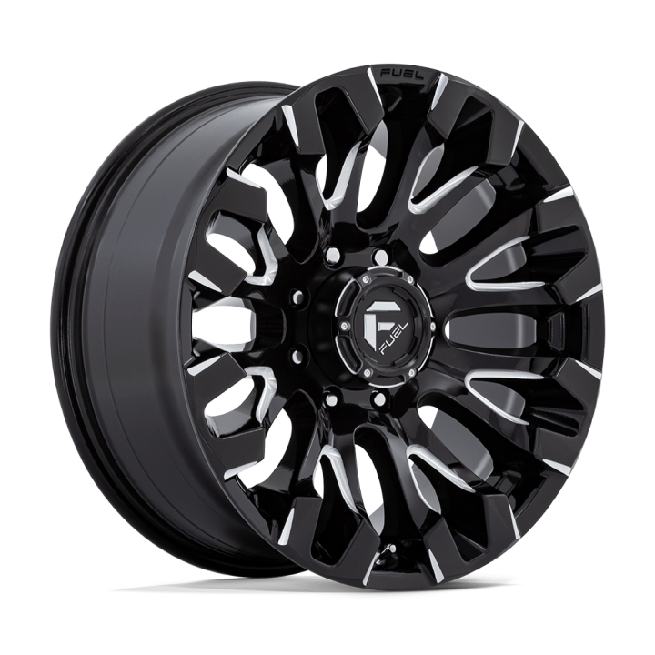 Alloy Wheel, FUEL D828 QUAKE, 20x9.0, ET 1, 8x180, 124.2, Black - EDK.ro
